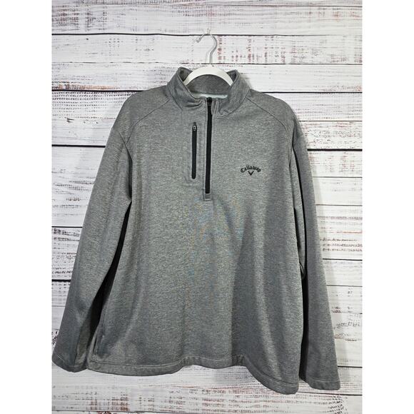 Callaway sweater mens size large Gray golf 1/4 zip pullover - Picture 1 of 4